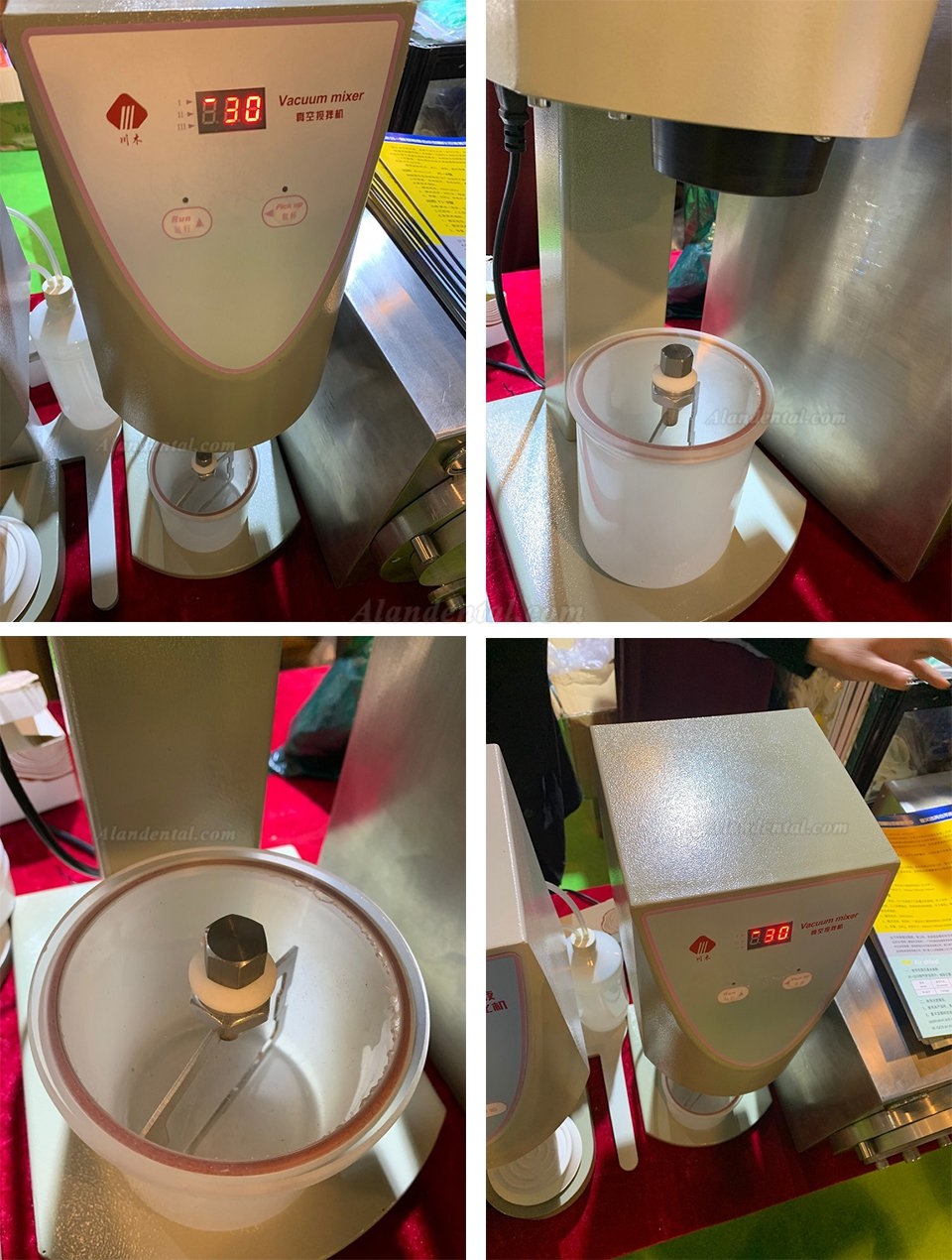 Dental Laboratory Plaster Investment Silicone Mixing Machine Built-in Pump Vacuum Mixer